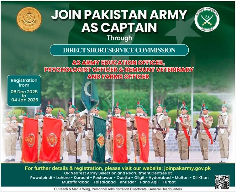 Pakistan Army Captain Jobs 2025: Join the Ranks in Rawalpindi - Pakistan Army
