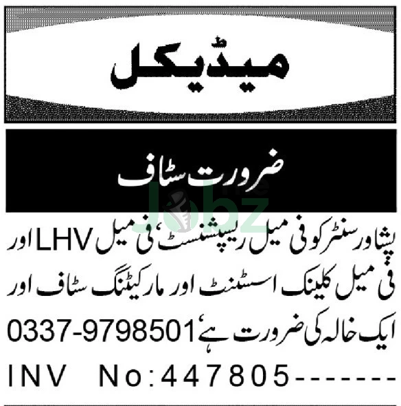 Receptionist Clinic Assistant Jobs 2026 Peshawar Opportunities - Private Company