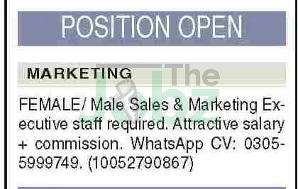 Sales Marketing Executive Jobs 2025 Karachi Opportunities - Marketing Company