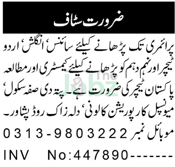 The Suffah School Peshawar Hiring Teachers for 2026 Academic Year - The Suffah School