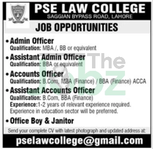 PSE Law College Lahore Jobs 2025: Apply for Management Roles Now - Management