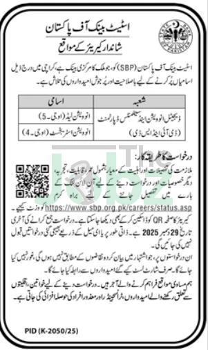 State Bank of Pakistan SBP 2025 Job Openings in Karachi - State Bank of Pakistan SBP
