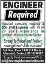 Experienced Engineer Needed for Private Company in Islamabad, Pakistan - Engineering