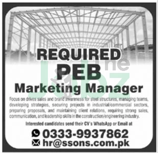 S Sons Pvt Ltd Lahore Marketing Jobs 2025: Apply Now! - Marketing